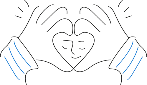 mains coeur